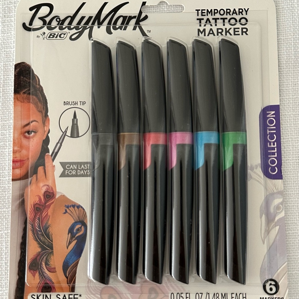 Body Mark, tattoo markers with bonus stencil set